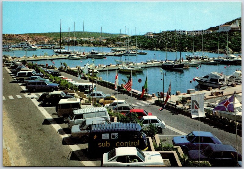Costa Smeralda - Porto Cervo The New Port Sassari Italy Boats Ships Postcard