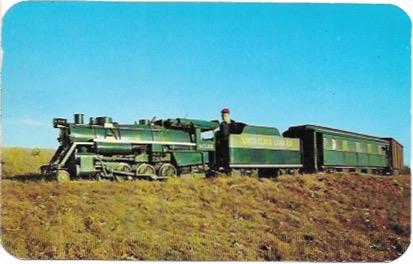Santa Claus Land Railroad, Indiana. Used post card Stamps are Coil pair #1054