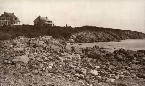 Ogunquit ME Maine Perkins Cove Home Panorama Real Photo Postcard c1910