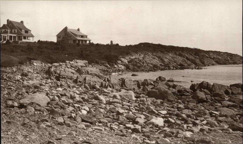 Ogunquit ME Maine Perkins Cove Home Panorama Real Photo Postcard c1910