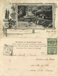 indonesia, CELEBES SULAWESI MANADO, Bathing Place Aermadidi 1905 Tomohon Cancel