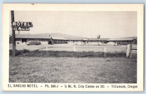 Tillamook Oregon OR Postcard El Rancho Motel Exterior View Building 1940 Antique