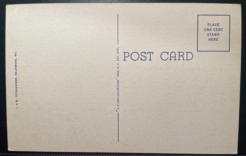 Vintage Postcard 1935 Union Memorial & Johnston Hospital, Baltimore, Maryland MD