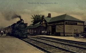 Pennsylvania Ry. Depot, Loudonville,Ohio, OH, USA Railroad Train Depot 1909 p...