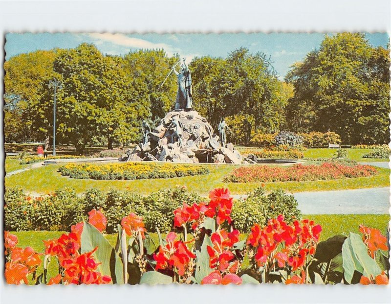 Postcard Washington Park Moses Monument, Albany, New York