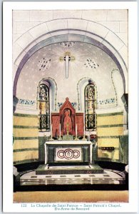 VINTAGE POSTCARD INTERIOR OF SAINT PATRICK'S CHAPEL ST. ANNE DE BEAUPRE MONTREAL