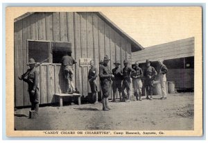 c1940's Candy Cigars or Cigarettes Camp Hancock Augusta Georgia GA WW2 Postcard