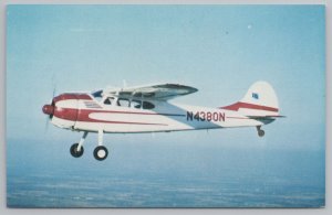 Aircraft~The Cessna 195 Built In 1947 In Flight~Vintage Postcard 