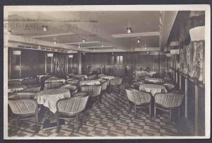 1931 DINING ROOM, MAILED ABOARD NORDDEUTSCHER LLOYD BREMEN CATAPULT SHIP, R.P.