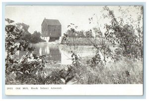 c1910's View Of Old Mill Rock Island Arsenal Illinois IL Antique Postcard