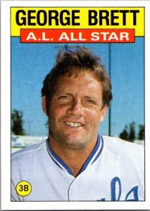 1986 Topps Baseball Card AL All Star George Brett sk10681