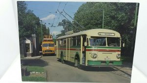 Vintage Postcard Solingen Trolleybus No 40 & Daimler Benz Wagon Built 1956/57