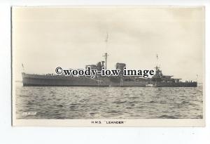 na5592 - Royal Navy Warship - HMS Leander - postcard