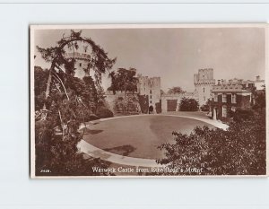 Postcard Warwick Castle from Ethelfledas Mount Warwick England