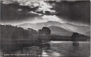 Australia Sunset On The Derwent Vintage Postcard C104
