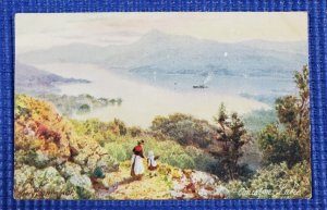 Vintage Coniston Lake Woman & Child Tuck & Son's Oilette Postcard