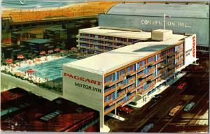 Pageant Motor Inn at Convention Hall, Atlantic City NJ c1970s Postcard O27