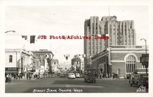 WA, Yakima, Washington, RPPC, Street Scene, Business Area, Ellis Photo No 6802