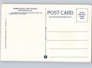 c1925 Rosin Ready For Export Ships Savannah Georgia GA Postcard
