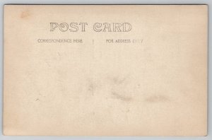 RPPC Young Woman On Durt Road With Suitcase Real Photo Postcard J38