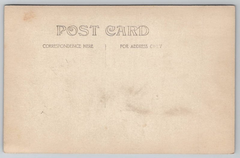 RPPC Young Woman On Durt Road With Suitcase Real Photo Postcard J38