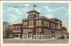 Chickasha OK City Hall Fire Station c1920 Postcard