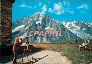 Postcard Modern Courmayeur checrouil Pass (m 1960) the chain of white m (4810 m)