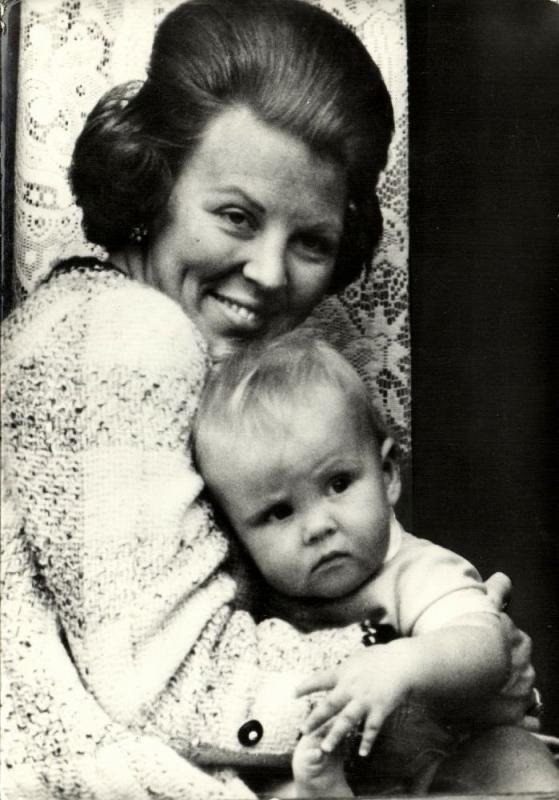 Dutch Princess Beatrix with Prince Willem-Alexander (1968)