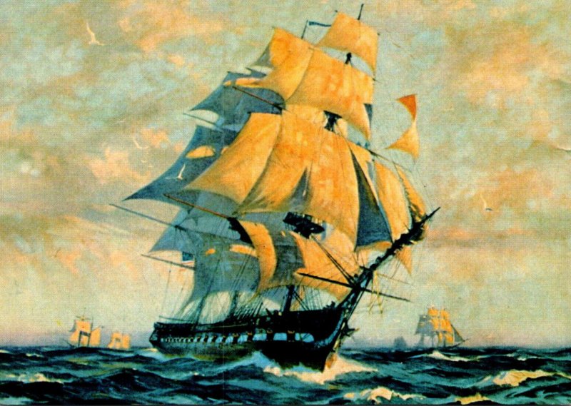 Ships USS Constitution Painting By Gordon Grant