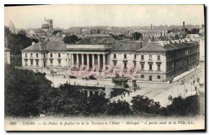 Postcard The Old Courthouse Towers seen from the terrace and the Hotel Metrop...