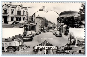 Ballymena Northern Ireland Postcard Multiview of Buildings c1940's RPPC Photo