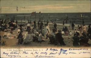 Rockaway Beach Long Island NY Beach Scene c1905 Rotograph Postcard