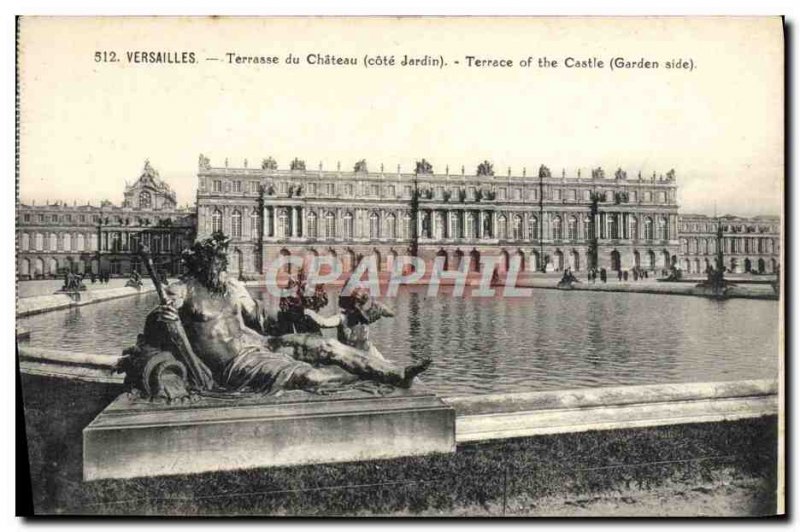 Old Postcard Versailles Chateau Terrace