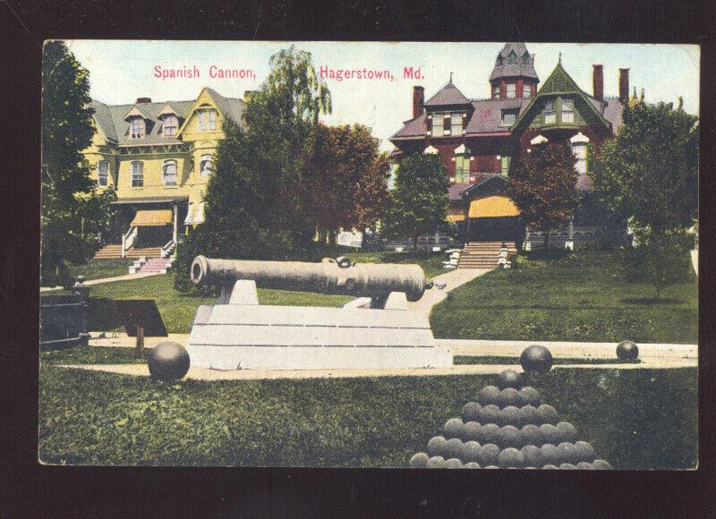 HAGERSTOWN MARYLAND SPANISH REVOLUTIONARY WAR CANNON VINTAGE POSTCARD