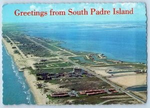 1960 South Padre Island Texas TX Postcard Greetings Longest Barrier Chains World