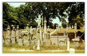 MAYFIELD, Kentucky KY ~ Wooldridge Monuments MAPLEWOOD CEMETERY c1950s  Postcard