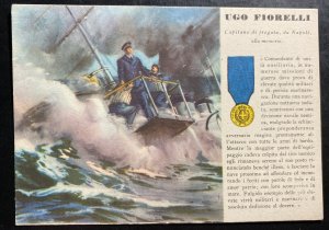 Mint Italy Patriotic Postcard WWII Gold Medal Of Military Valor Ugo Fiorelli