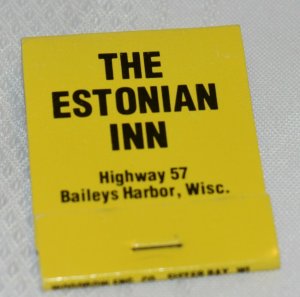 The Estonian Inn Baileys Harbor Wisconsin 20 Strike Matchbook