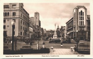 Spain Santa Cruz de Tenerife Plaza de la Constitucion Vintage RPPC 02.97