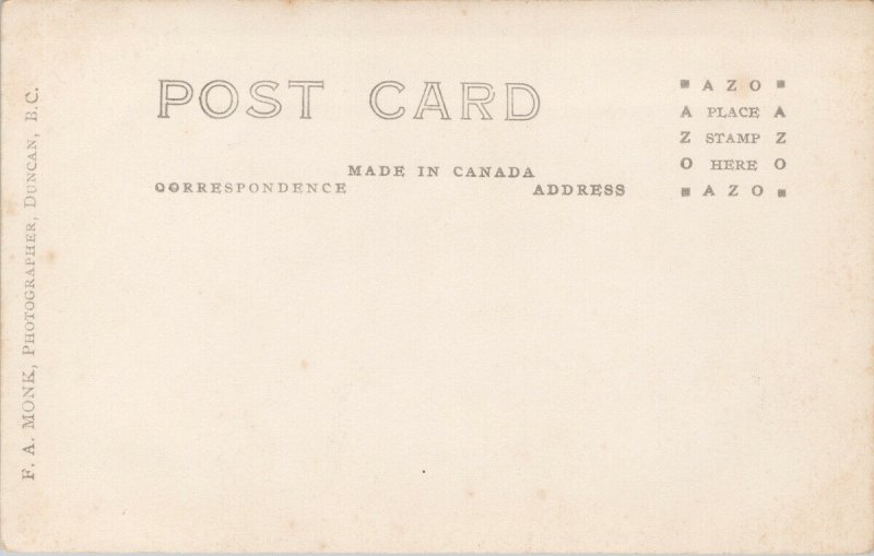 Duncan BC Children Play Performance Vancouver Island F.A. Monk RPPC Postcard E94