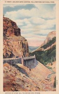 Wyoming Yellowstone National Park Golden Gate Canyon 1946