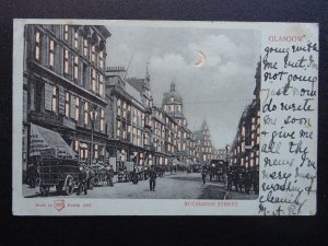 Scotland GLASGOW Buchanan Street NOVELTY HOLD TO THE LIGHT c1903 Postcard