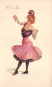 Approx. Size: 3 x 5 Woman dancing  Late 1800's Tradecard Non  