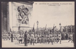 FRANCE, Postcard, Victory Parade, Infantry, WWI
