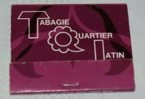 Tabagie Quartier Latin Quebec 30 Strike Matchbook