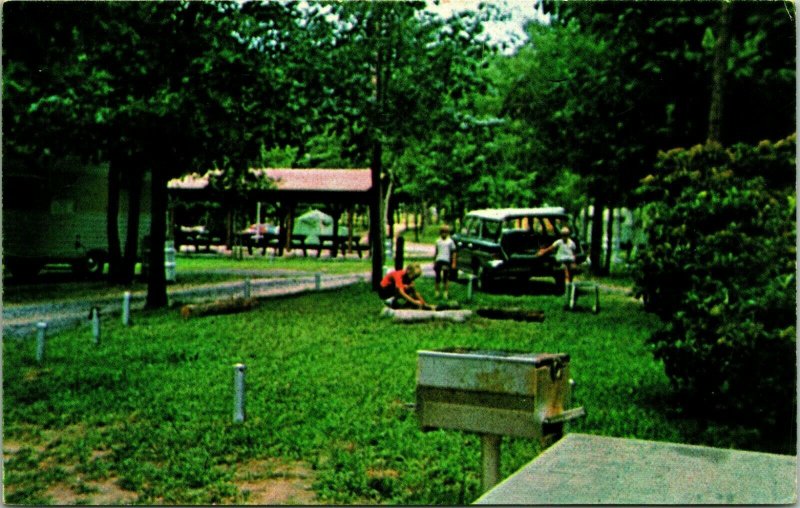 Rising Fawn Georgia GA Cloudland Canyon Camping Unused UNP Vtg Chrome Postcard 