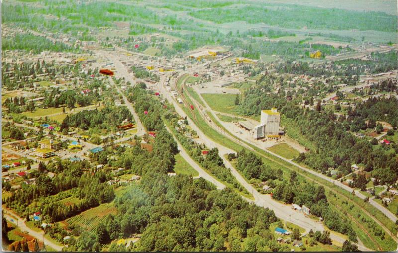 Abbotsford BC Aerial View Fraser Valley Unused Vintage Postcard D72