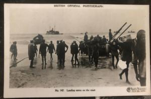 Mint Egypt Real Picture Postcard RPPC Landing Stores On The Coast British Army