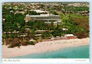 PAGET, BERMUDA ~ Aerial View ELBOW BEACH SURF CLUB c1960s-70s  4x6 Postcard