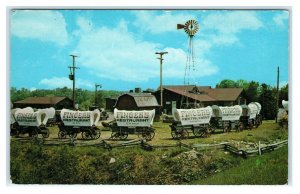 GRAND RAPIDS, MI ~ Roadside FINGER'S Restaurant COVERED WAGONS c1950s Postcard